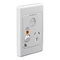 Medilec, Single Switch Socket Outlet, 250V, 15A, Vertical - White Electric