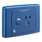 Medilec, Single Switch Socket Outlet, 250V, 10A, 2 Pole - Dark Blue