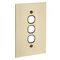 Metal Plate Series, Switch Grid Plate and Cover, 3 Gang, BBSL Style, Less Mechanism, Over Size - Black