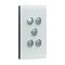 Saturn Series, Switch Grid and Cover Assembly, 5 Gang, Less Mechanism - Horizon Silver