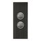 Saturn Series, push-button Switch LED Architrave, 2 Gang, 250V, 16AX/20A - Horizon Black