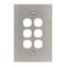 Metal Plate Series, Switch Grid Plate and Cover, 6 Gang, BSL Style, Less Mechanism, Over Size - White Electric