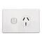 Classic C2000 Series, Switched Socket Outlet, Single, 250V, 20A - White Electric