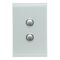Saturn Series, Switch Cover, 2 Gang - Horizon Silver