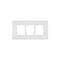 Medilec, Flush Mount Metal Plate, Wall Boxes, 3 Gang, Fascia