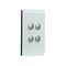 Saturn Series, Switch Grid and Cover Assembly, 4 Gang, Less Mechanism - Horizon Silver
