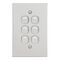 Metal Plate Series, Flush Switch, 6 Gang, 250VAC, 10A, Range, BSL Style, Standard, Vert - White Electric