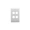 Standard Series, Flush Plate, 4 Gang, Standard - White Electric