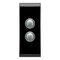Saturn Series, push-button Switch LED Architrave, 2 Gang, 250V, 16AX/20A - Espresso Black
