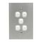 Metal Plate Series, Flush Switch, 5 Gang, 250VAC, 10A, Range, BSL Style, Standard, Vert - Black