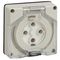 Clipsal - 56 Series, Socket Outlet, Surface 4 PIN Round 32A Less Enclosure - Grey