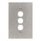 Metal Plate Series, Switch Grid Plate and Cover, 3 Gang, BSL Style, Less Mechanism, Over Size - Black
