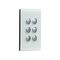 Saturn Series, Switch Grid and Cover Assembly, 6 Gang, Less Mechanism - Horizon Silver