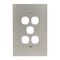 Metal Plate Series, Switch Grid Plate and Cover, 5 Gang, BSL Style, Less Mechanism, Over Size - White Electric