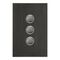 Saturn Series, push-button Switch, 3 Gang, 250V, 16AX/20A - Horizon Black
