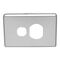 Classic C2000 Series, Socket Outlet Cover Plate, Horizontal Mount, for Single Socket - Black