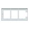 Medilec, Flush Mount Metal Plate, Wall Boxes, Grids, 3 Gang