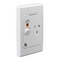 Medilec, Single Switch Socket Outlet, 250V, 10A, Vertical, Indicator - White Electric