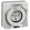 Clipsal - 56 Series, Socket Outlet, Surface 5 PIN Round 20A Less Enclosure - Grey