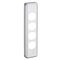 Classic C2000 Series, Switch Plate Cover, 4 Gang, Architrave - Brushed Aluminium
