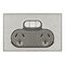 Saturn Series, Double Switch Power Point, 250V, 10A, Non-removable, Extra Switch - Horizon Silver