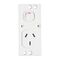 Metal Plate Series, Switched Socket Mechanism, Double Pole Single - Red