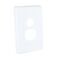 Classic C2000 Series, Socket Outlet Cover Plate, Horizontal Mount, for Single Socket - White Electric