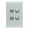 Saturn Series, Switch Cover, 4 Gang - Horizon Silver