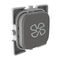 Clipsal Iconic, push-button Assembly, Essence, Fan - Ash Grey