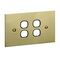 Metal Plate Series, Switch Grid Plate and Cover, 4 Gang, BBSL Style, Less Mechanism, Over Size - Black