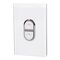 Saturn Series, Flush Switch, 1 Gang, 250V, AC,45A, push-button - Pure White