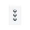 Saturn Series, Switch Cover, 3 Gang - Espresso Black