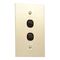Metal Plate Series, Flush Switch, 2 Gang, 250VAC, 10A, Range, BBSL Style, Standard, Vert - Black