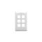 Standard Series, Flush Plate, 6 Gang, Standard - White Electric