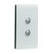 Saturn Series, Switch Grid and Cover Assembly, 2 Gang, Less Mechanism - Horizon Silver