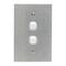 Metal Plate Series, Flush Switch, 2 Gang, 250VAC, 10A, Range, BSL Style, Standard, Vert - White Electric