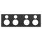 Saturn Zen, Quad Power Point Cover, Horizontal Mount, Clip-On - Zen Black