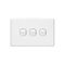 Classic C2000 Series, Flush Switch, 3 Gang, 250VAC, 10A, Standard, Horizontal - White Electric