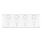 Pro Series, Quad Power Point Skin, Horizontal Mount, 250V, 10A, Clip-On - Extra Vivid White
