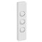 Classic C2000 Series, Flush Switch, Architrave Size, 3 Gang, 250V, 10A - White Electric