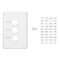 Classic C2000 Series, Switch Grid Plate and Cover, 3 Gang, Less Mechanism, Circuit Identification - White Electric