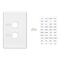 Classic C2000 Series, Switch Grid Plate and Cover, 2 Gang, Less Mechanism, Circuit Identification - Black