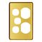 Classic C2000 Series, Socket Outlet Cover Plate, Vertical Mount, for C2025VX Single Switched Socket - Brushed Aluminium