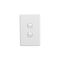 Classic C2000 Series, Flush Switch, 2 Gang, 250VAC, 10A, Vertical, IP66 - Black