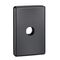 Classic C2000 Series, Switch Grid Plate and Cover, 1 Gang, Less Mechanism, Standard Size - Black