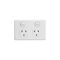 Classic C2000 Series, Switched Socket Outlet, Twin, 250V, 10A - White Electric