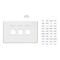 Classic C2000 Series, Switch Grid Plate and Cover, 3 Gang, Less Mechanism, Horizontal Mount - White Electric