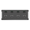 Pro Series, Quad Power Point Skin, Horizontal Mount, 250V, 10A, Clip-On - Black