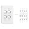 Classic C2000 Series, Switch, 4 Gang Vertical Id - White Electric