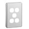 Classic C2000 Series, Switch Plate Cover, 5 Gang - Brushed Aluminium